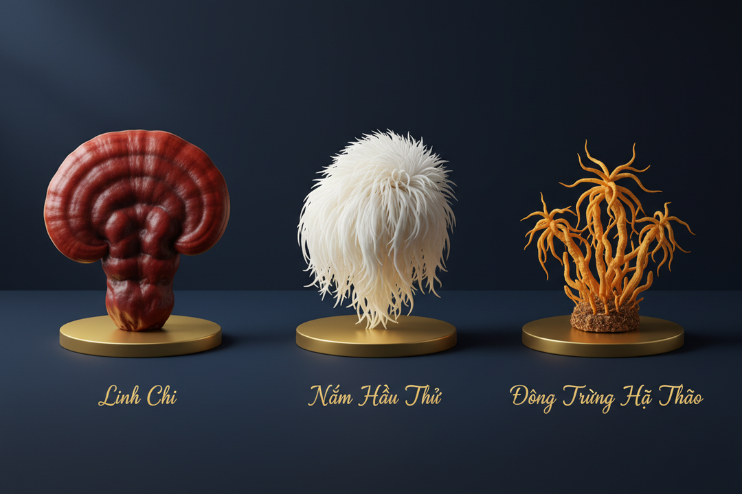 Nấm Dược Liệu Là Gì? Lion’s Mane, Reishi, AHCC® — Hướng Dẫn Từ Dược Sĩ