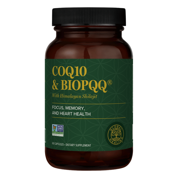 Global Healing® CoQ10 &amp; BioPQQ® – Organic Mitochondrial Energy Support (60 Capsules)