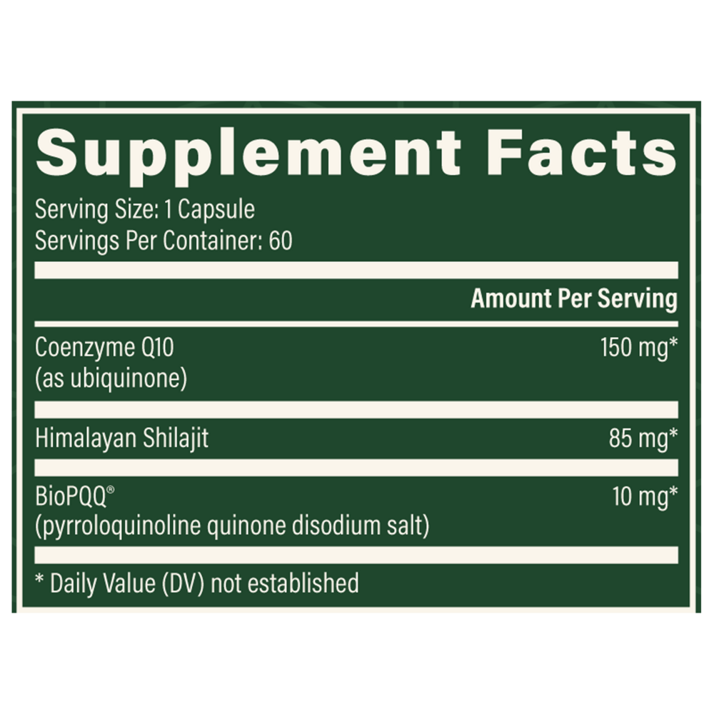 Global Healing® CoQ10 &amp; BioPQQ® – Organic Mitochondrial Energy Support (60 Capsules)