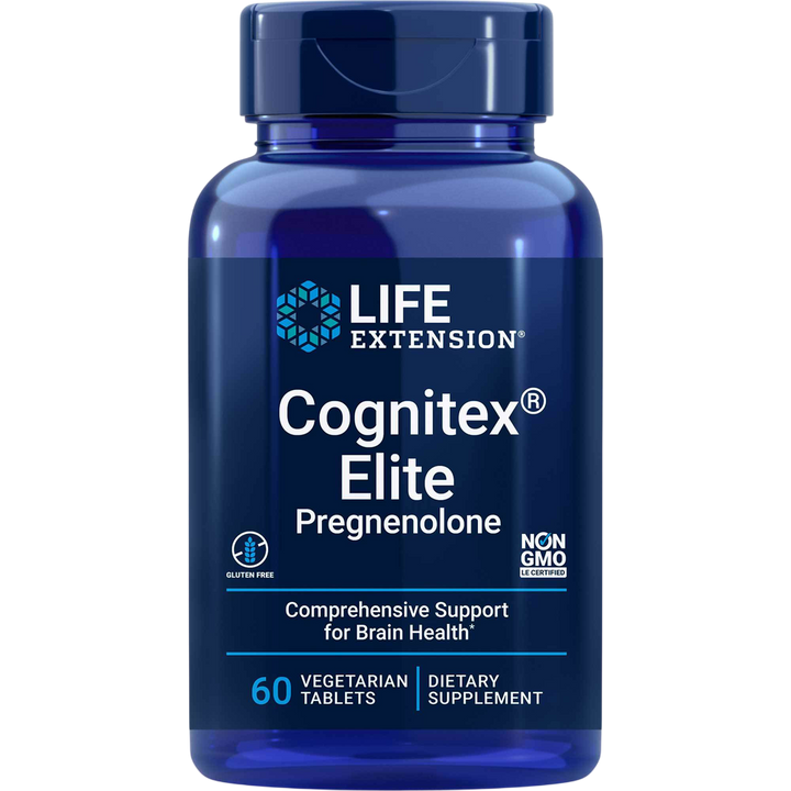Life Extension® Cognitex® Elite Pregnenolone – Comprehensive Brain Support (60 Vegetarian Tablets)