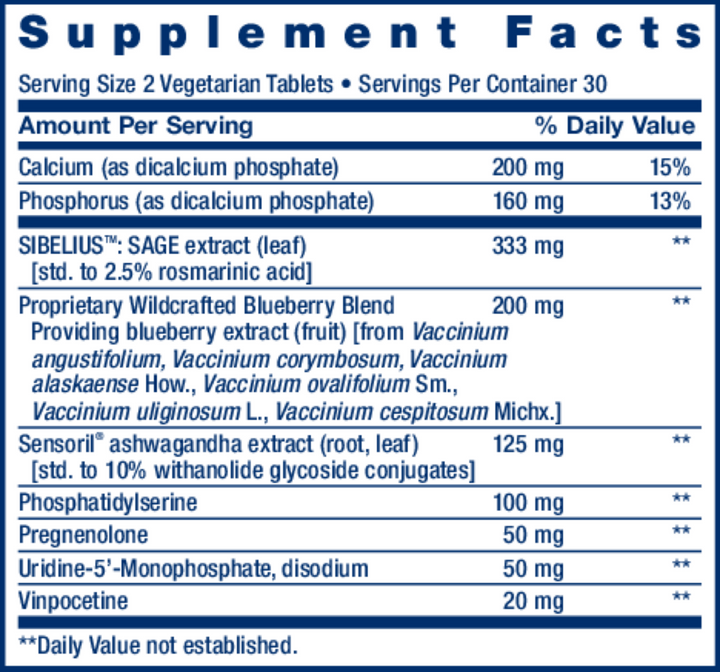 Life Extension® Cognitex® Elite Pregnenolone – Comprehensive Brain Support (60 Vegetarian Tablets)