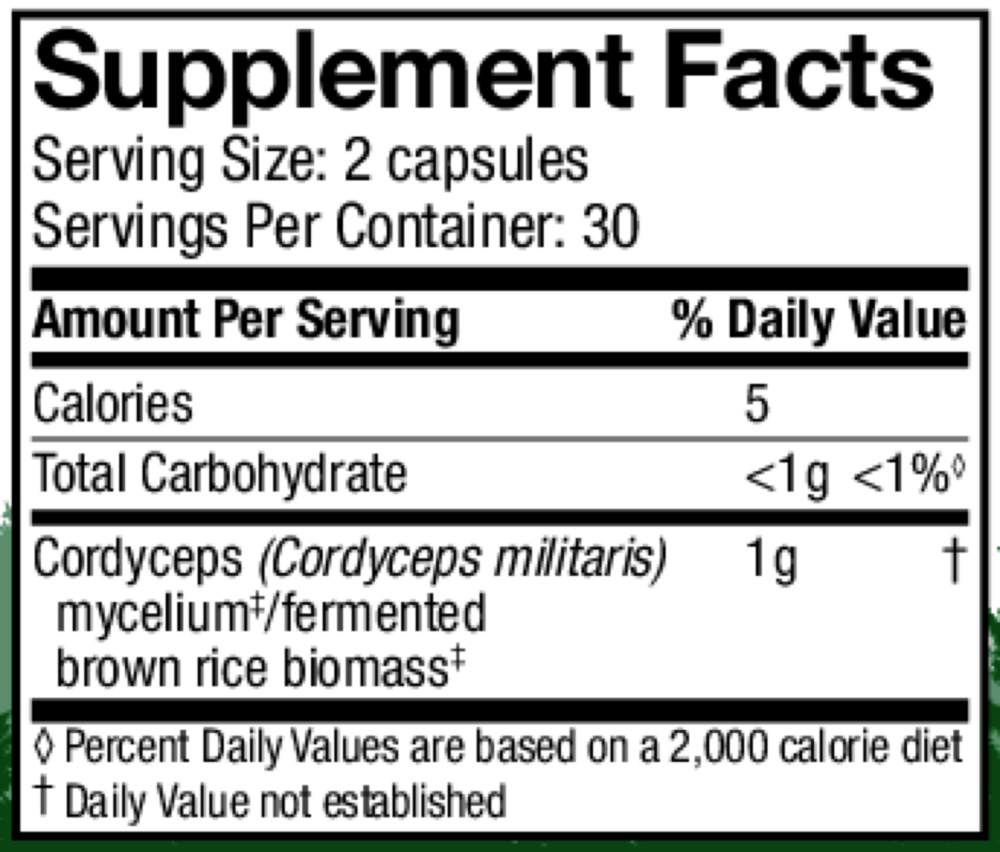 Host Defense® Cordyceps Capsules – Energy &amp; Endurance Support (60 capsules)