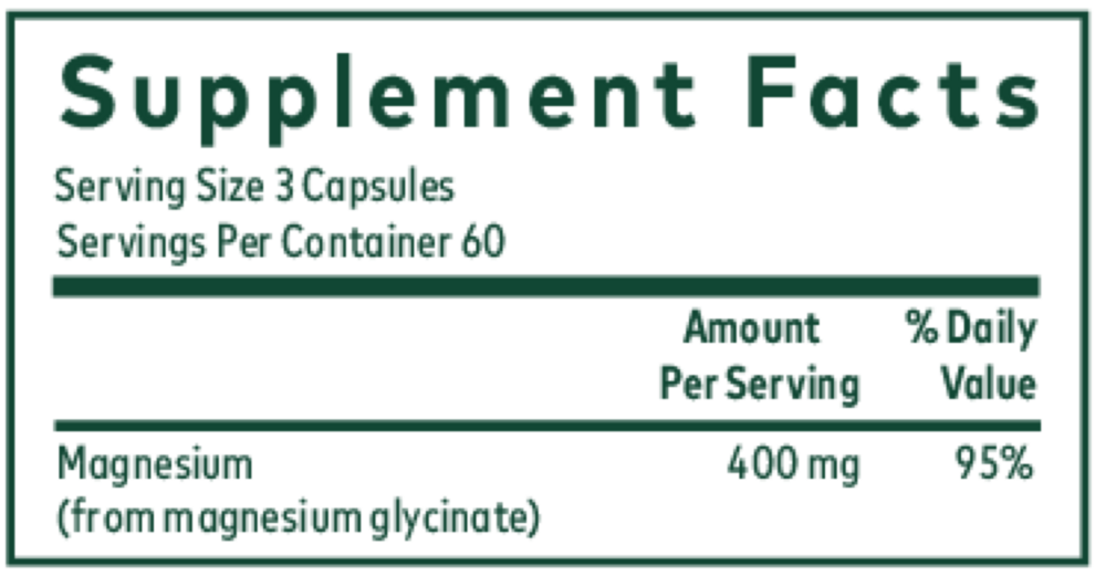 Gaia Herbs Magnesium Glycinate 400mg – High-Absorption Stress &amp; Sleep Support (180 Capsules)
