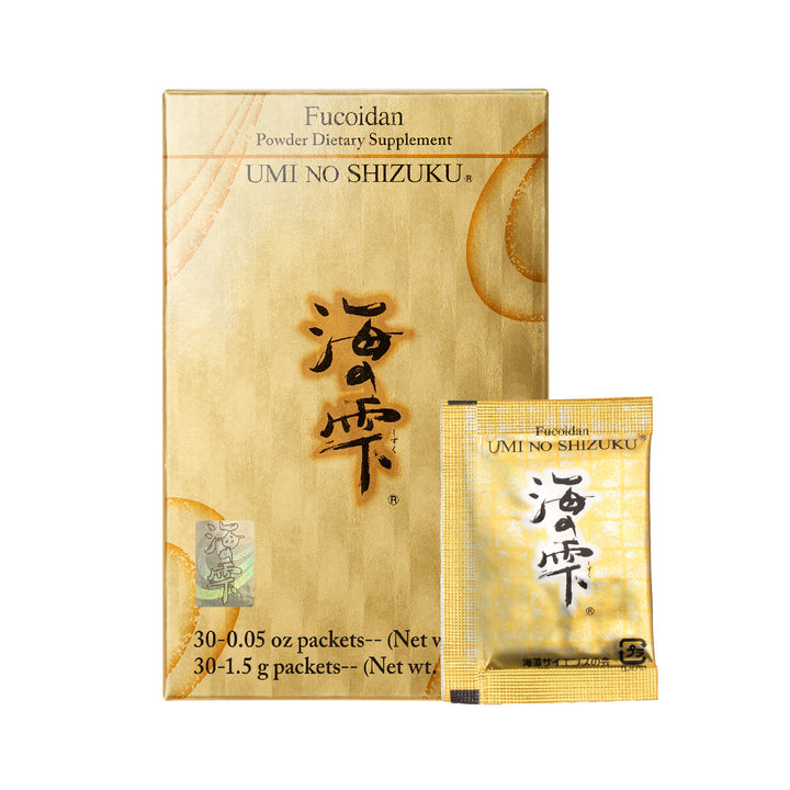 Umi No Shizuku Fucoidan Powder Type – Premium Japanese Brown Seaweed Extract (30 packets/box)