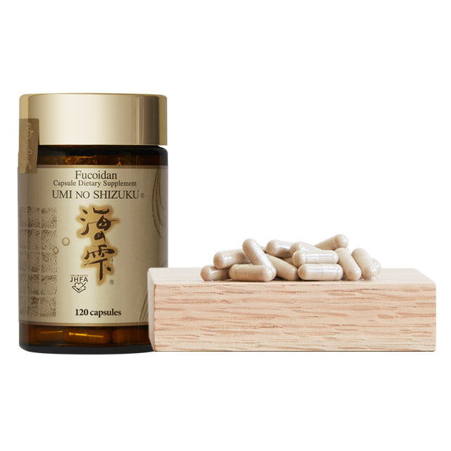 Umi No Shizuku Pure Fucoidan Mix AG Capsules - Premium Japanese Brown Seaweed Extract (120 capsules)