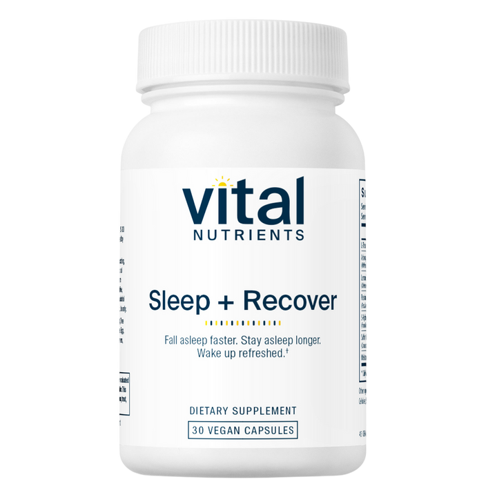 Vital Nutrients Sleep + Recover – 7-Ingredient Sleep &amp; Recovery Formula (30 Vegan Capsules)