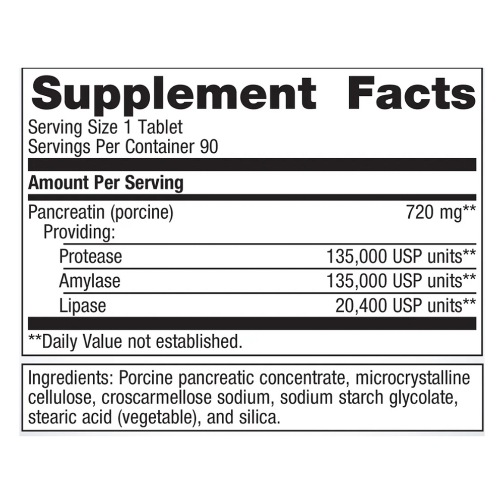 SpectraZyme® Pancreatic Enzymes Extra Strength (Metagenics) – 90 Tablets