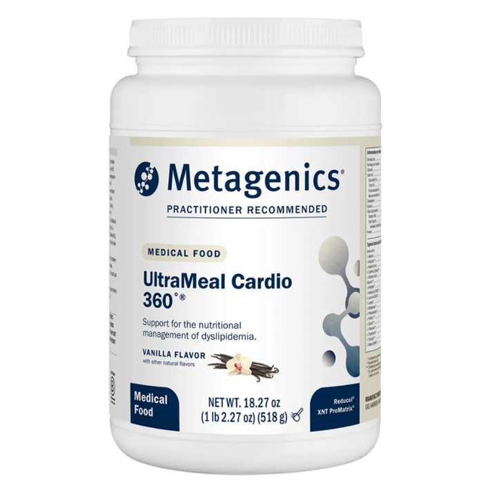 Metagenics® UltraMeal® Cardio 360°® – Medical Food for Dyslipidemia, Vanilla (518g)